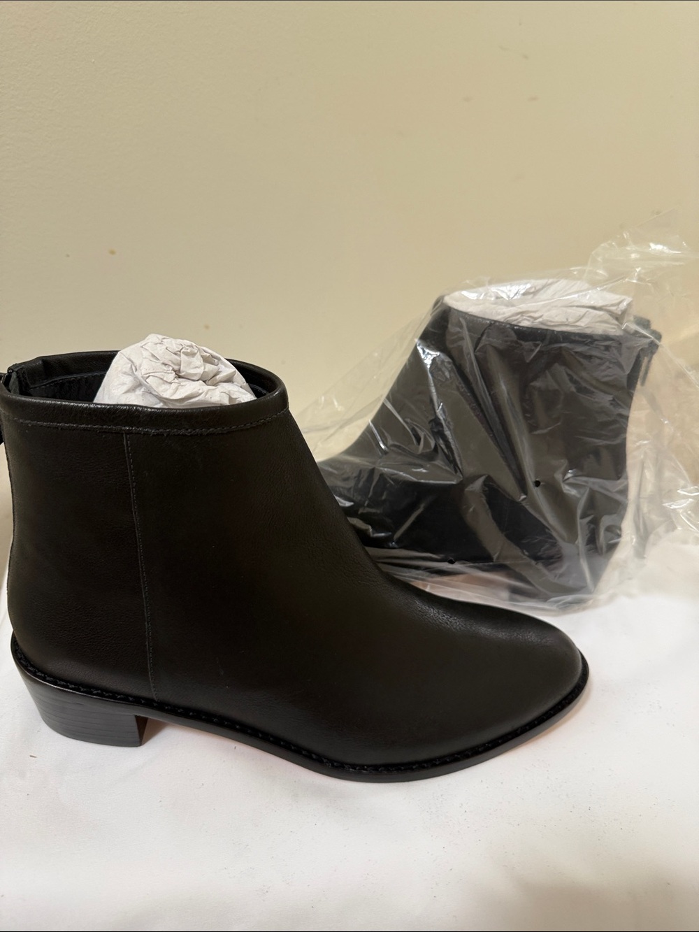 Loeffler Randall Black Leather Ankle Booties